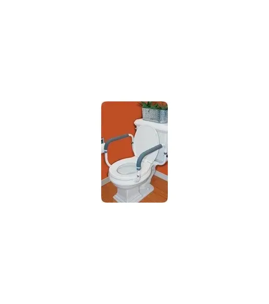 Carex Health Brands - B368-00 - Toilet support rail. Adjustable handle width from 16" to 18" between arms. Helps user lower self onto toilet and aids user in getting up.