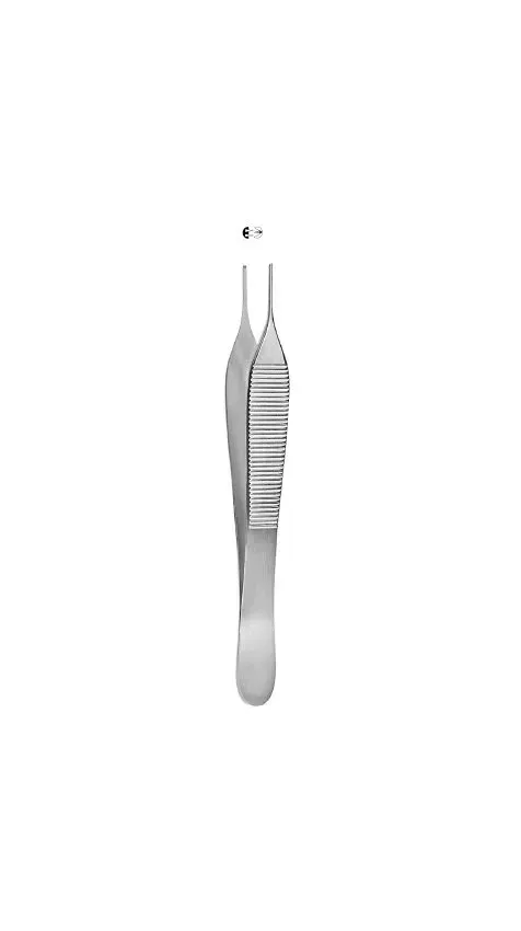 McKesson - 43-1-773 - Argent Tissue Forceps Argent Adson 4 3/4 Inch Length Surgical Grade Stainless Steel NonSterile NonLocking Thumb Handle Straight 2 X 3 Teeth