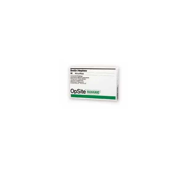 Smith & Nephew - OpSite Flexigrid - 66024630 -  Transparent Film Dressing  4 X 4 3/4 Inch 2 Tab Delivery Rectangle Sterile