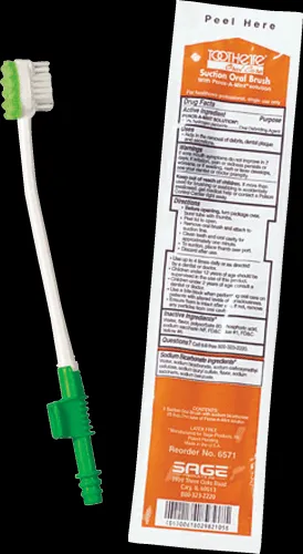 Sage - 6571 - Suction Toothbrush System with Perox-A-Mint Solution, 7 mL