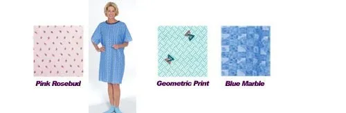 Salk Company - SK550MP - Tie-Back Adult Gown Geometric Print