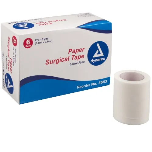 Bound Tree Medical - 1110-11100 - Tape, Surgical Paper, Dynarex 3553, 2 In X 10 Yds  6/bx 12bx/cs