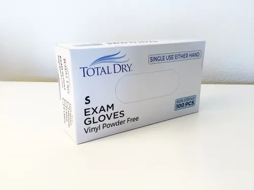 Secure Personal Care Products - 6PVC512 - Total Dry Vinyl Powder Free Exam Gloves, Medium