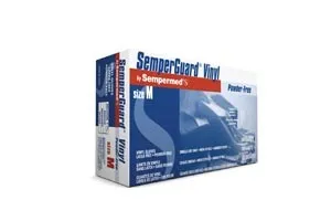 Sempermed - SemperGuard - VPF103 -  USA Glove, Industrial, Disposable, Vinyl, Powder Free (PF), Smooth Surface, Beaded Cuff, Ambidextrous