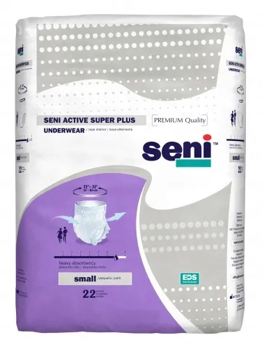 TZMO - Seni Active Super Plus - S-SM22-AP1 -  Unisex Adult Absorbent Underwear  Pull On with Tear Away Seams Small Disposable Heavy Absorbency