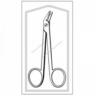 Sklar Surgical Instruments - From: 96-2518 To: 96-2519 - Sklar Instruments Wire Cutting Scissors, Sklar Econo&#153;, Sterile, Angled, Disposable, 50/cs