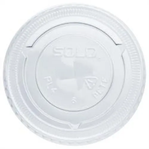 RJ Schinner Co - Solo - PL4TSN - Drinking Cup Lid Solo Clear  Pet Plastic  Straw Slot  Cold Applications