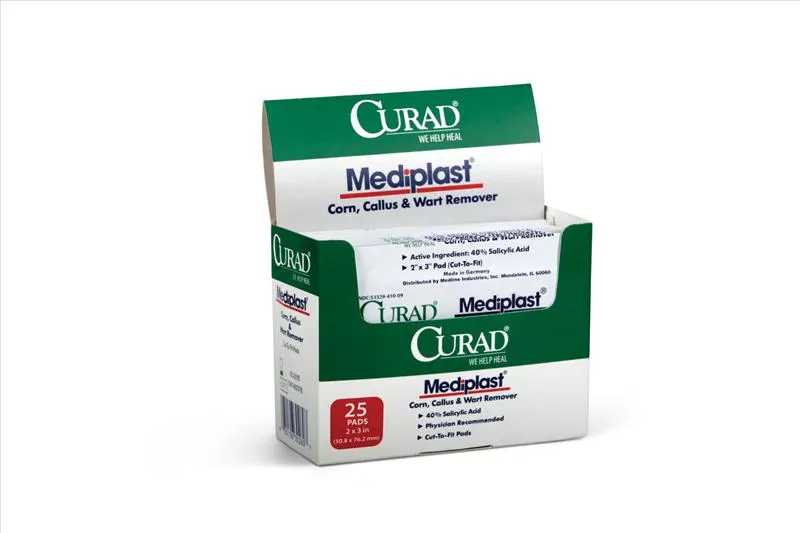 Medline From: CUR01496 To: CUR01496H - Curad MediPlast 40% Salicylic Acid Plaster Mediplast Wart Pads