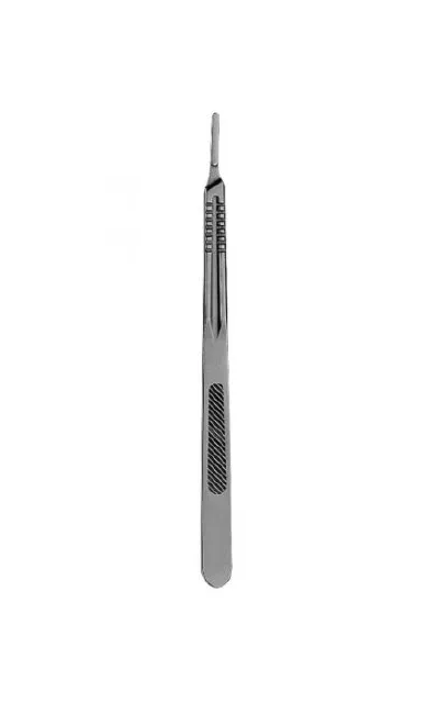 V. Mueller - SU1404-002 - Knife Handle 8-3/8 Inch  No. 4 L  Mirror Finish  General and Microsurgical