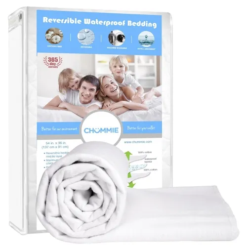 Theos Medical Systems - CP-R-WMP-2W-TMS - Chummie Prestige Reversible Waterproof Mattress Pad  2 Wings