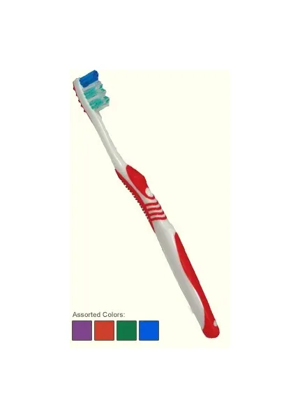 Prophy Perfect - TOOTHBRUSHES_750894 - 32 Tuft Adult Compact Access Toothbrush with Tongue Scraper