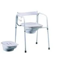 Tubular Fabrications Industry - I3223G1 - 3-in-1 Universal Steel Commode With Removable Back, Pail and Splash Guard