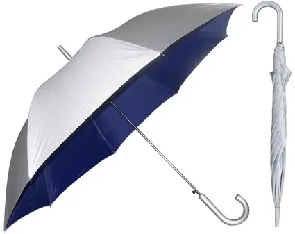 Rain Stoppers - W032silver - Silver W/color Liner, Hook Handle Pick Colors