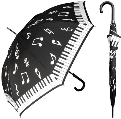 Rain Stoppers - W042piano - Auto W/ Black Hook Handle Piano Keys Print