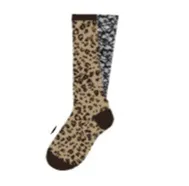 Xpandasox - From: F152206NA-911 To: F152206NA1-1012 - XPA Womens Leopard/lace Knee High Socks 9 11, Fits Womens Shoe Size 5 10